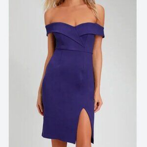Lulu's "Classic Glam" off the shoulder Bodycon Dress